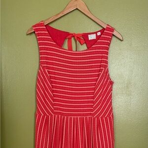 Anthropologie Retro Ribbon Midi Dress by Postmark size large.